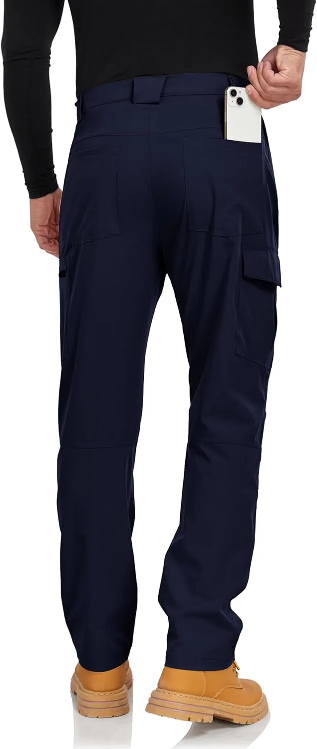 Men's Hiking Cargo Pants Lightweight Quick-Dry Waterproof Stretch Work Fishing Travel Outdoor Pants with 6 Pockets