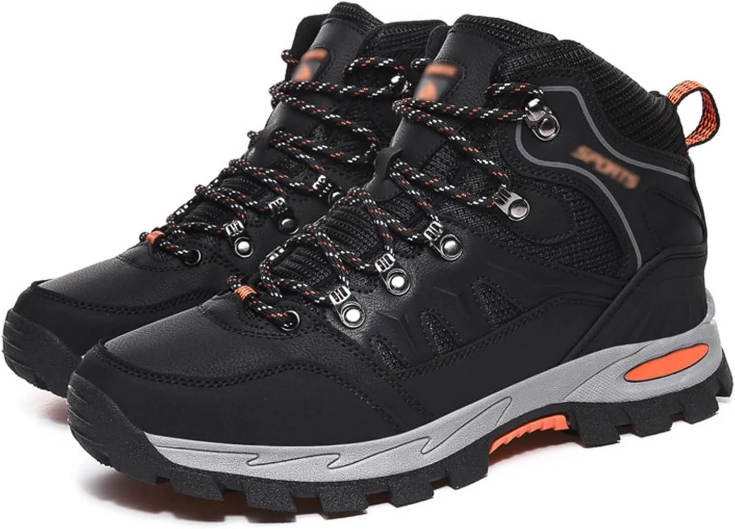 Men's Hiking Shoes, High Top, Outdoor, Camping, Open Air, Mountain Climbing, Hiking (Color : Black, Size : 9.5)