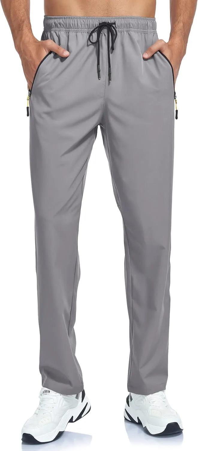 Men's Lightweight Hiking Pants Breathable Quick Dry Fit Waterproof Camping Fishing Running Athletic Active Jogger Pant