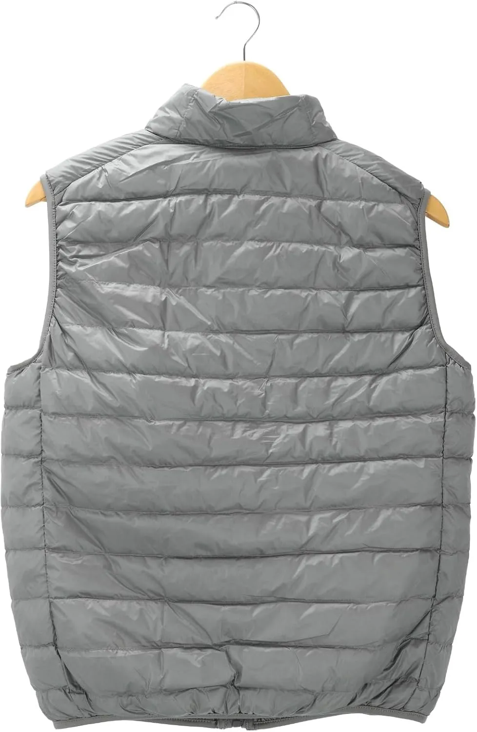 Men's Lightweight Puffer Vest Packable Warm Quilted Sleeveless Jacket Coats Waterproof Plain Outerwear for Work