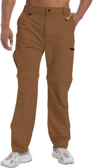 Mens Outdoor Hiking Pants Convertible Lightweight Water Resistant Quick Dry Zip Off Fishing Travel Camping Tactical Pants