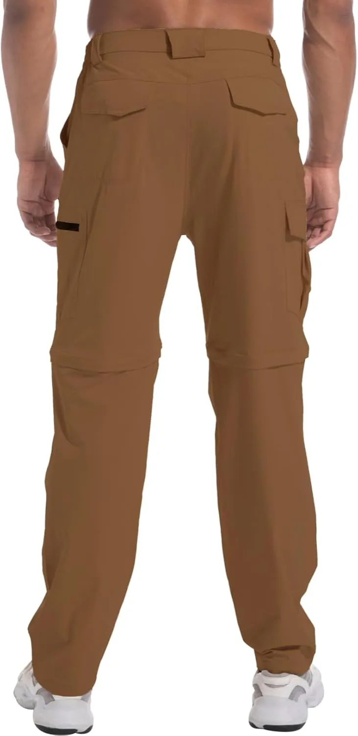 Mens Outdoor Hiking Pants Convertible Lightweight Water Resistant Quick Dry Zip Off Fishing Travel Camping Tactical Pants