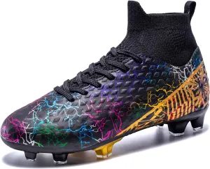 Mens Soccer Cleats Outdoor Lightweight High-Top Training Boots Ground Athletic Football Boots Soccer Shoes for Men/Women