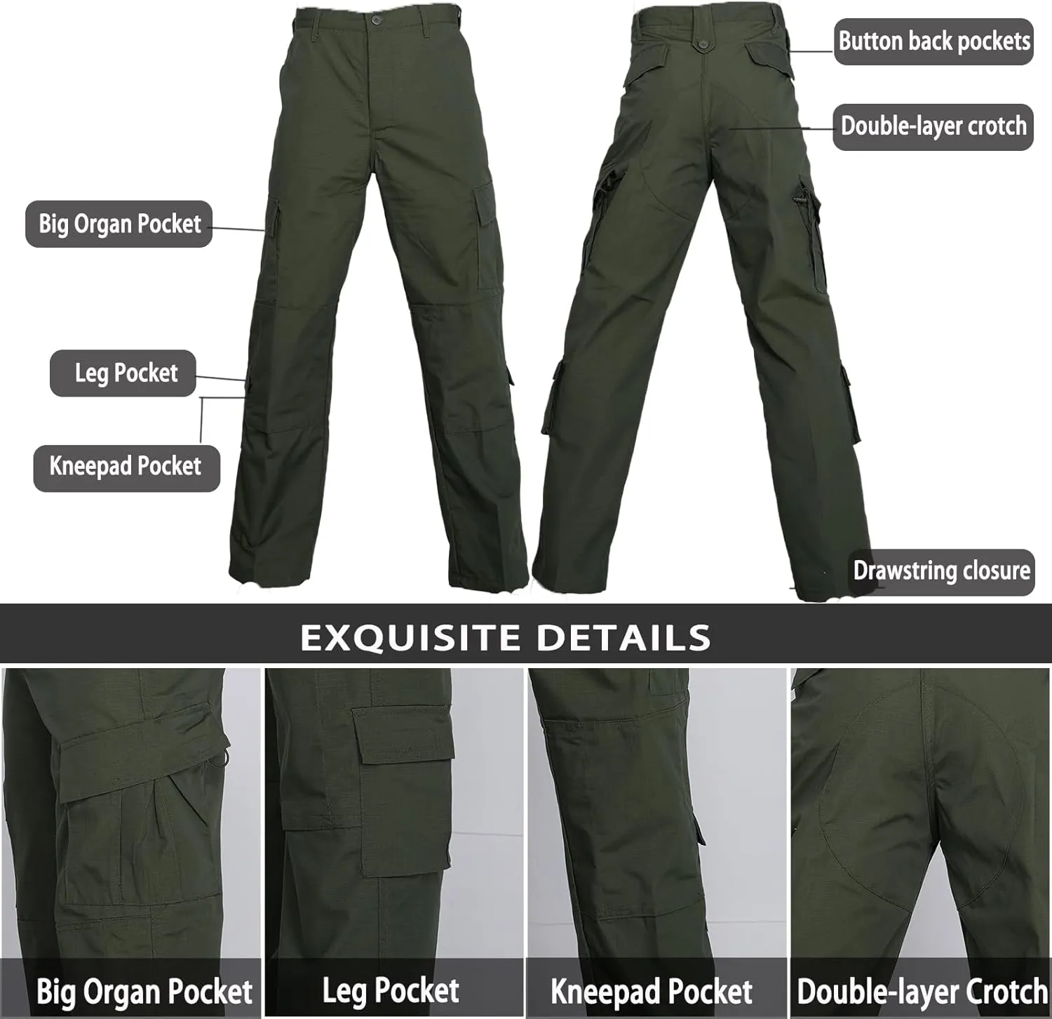 Men's Tactical Combat Jacket and Pant Set Ripstop Military Uniform Outdoor Hunting Paintball Airsoft Casual Clothes