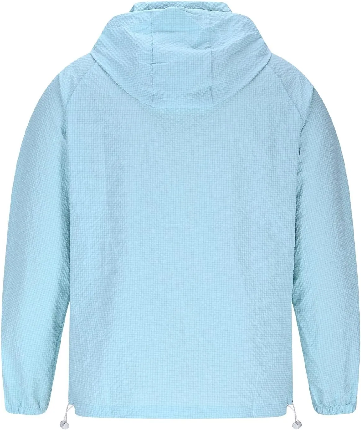 Mens UPF 50  Sun Protection Lightweight Jacket Breathable Cooling UV Rash Guard Full Zip Hoodies Athletic Sun Shirts