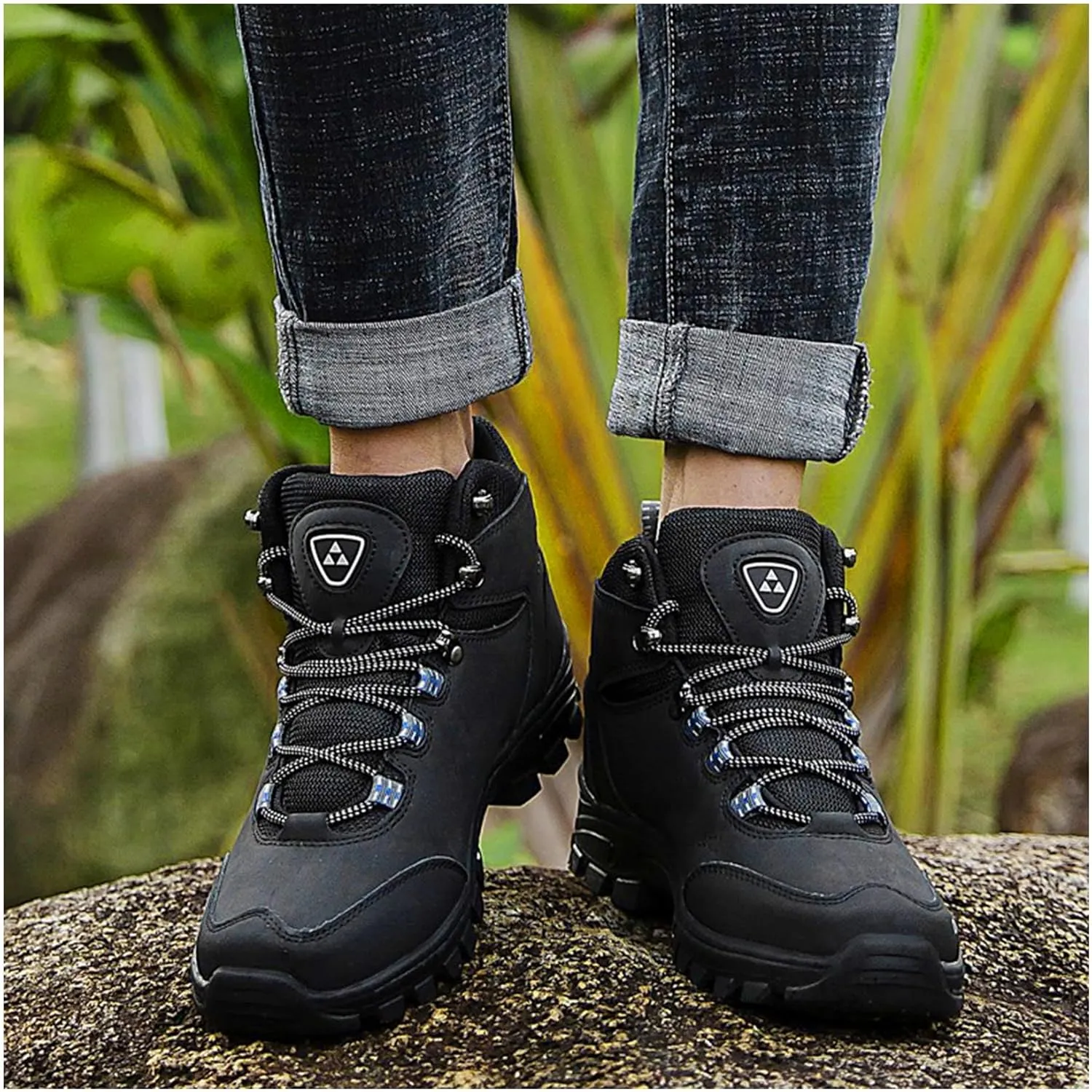 Men's Water-Resistant Hiking Shoes Non-Slip Work Boots Lightweight Outdoor Boots for Men