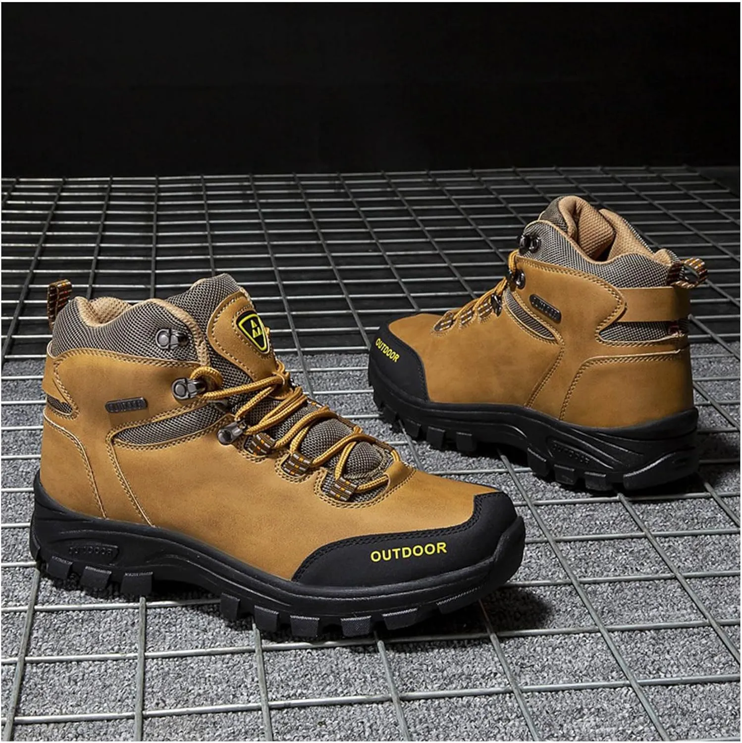 Men's Water-Resistant Hiking Shoes Non-Slip Work Boots Lightweight Outdoor Boots for Men