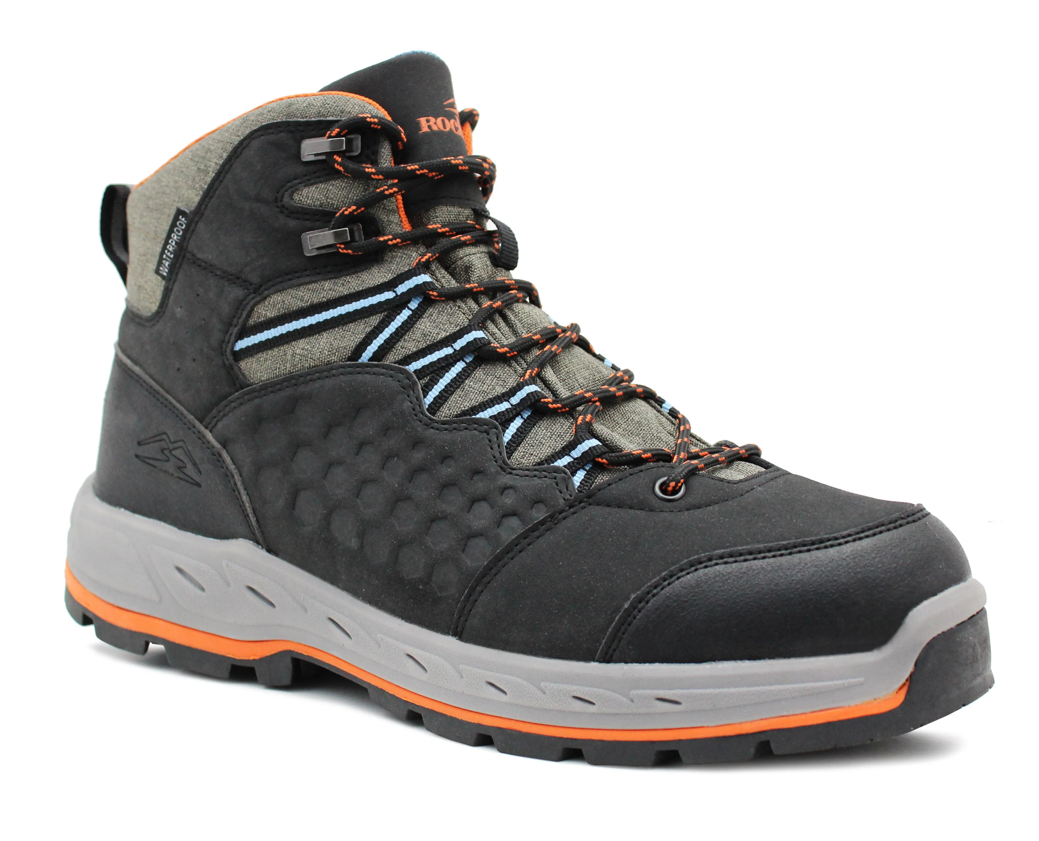 Mens Waterproof Breathable Lightweight Hiking Boots Outdoor Trekking Mountaineering Trail High Top Shoes Ankle Boots