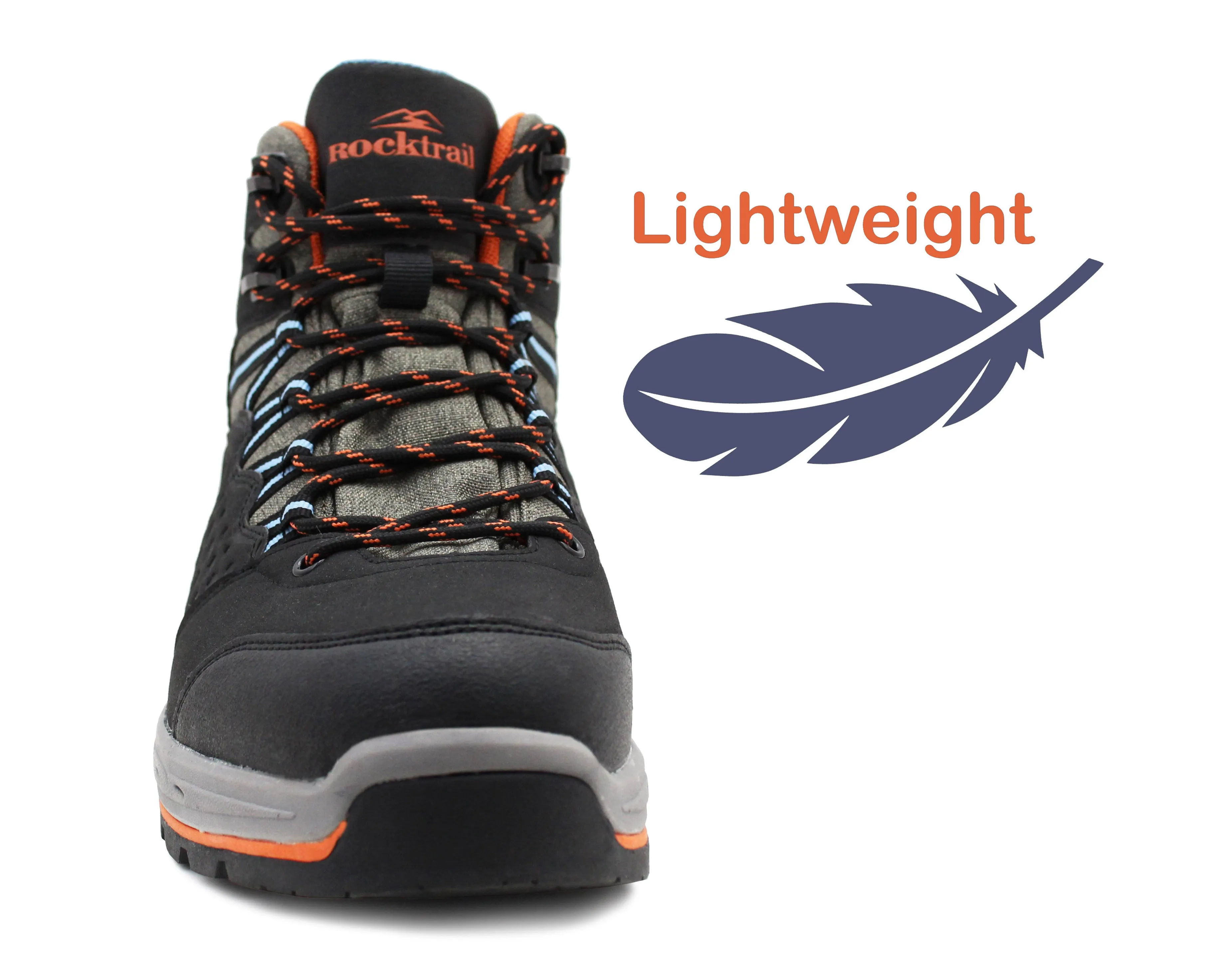 Mens Waterproof Breathable Lightweight Hiking Boots Outdoor Trekking Mountaineering Trail High Top Shoes Ankle Boots
