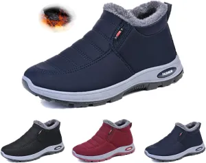 Men's Winter Boots Waterproof Slip-On Warm Lined Boots Ankle Boots Lightweight Waterproof Outdoor Winter Deep Grain Rubber Sole for