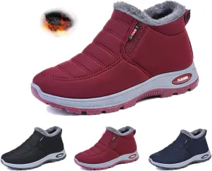 Men's Winter Boots Waterproof Slip-On Warm Lined Boots Ankle Boots Lightweight Waterproof Outdoor Winter Deep Grain Rubber Sole for