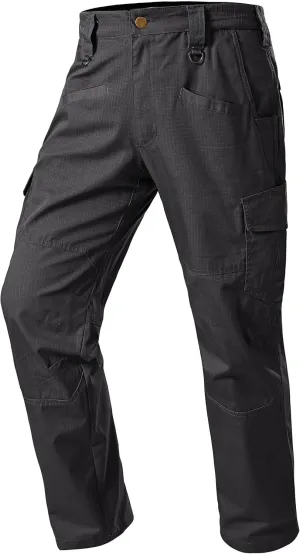 Mens Work Pants Cargo Tactical Construction Ripstop Waterproof Lightweight Outdoor Hiking Pants with Pockets
