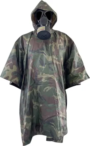 Military Nuclear Poncho M15 V.2, Tactical Army Poncho for CBRN Protection