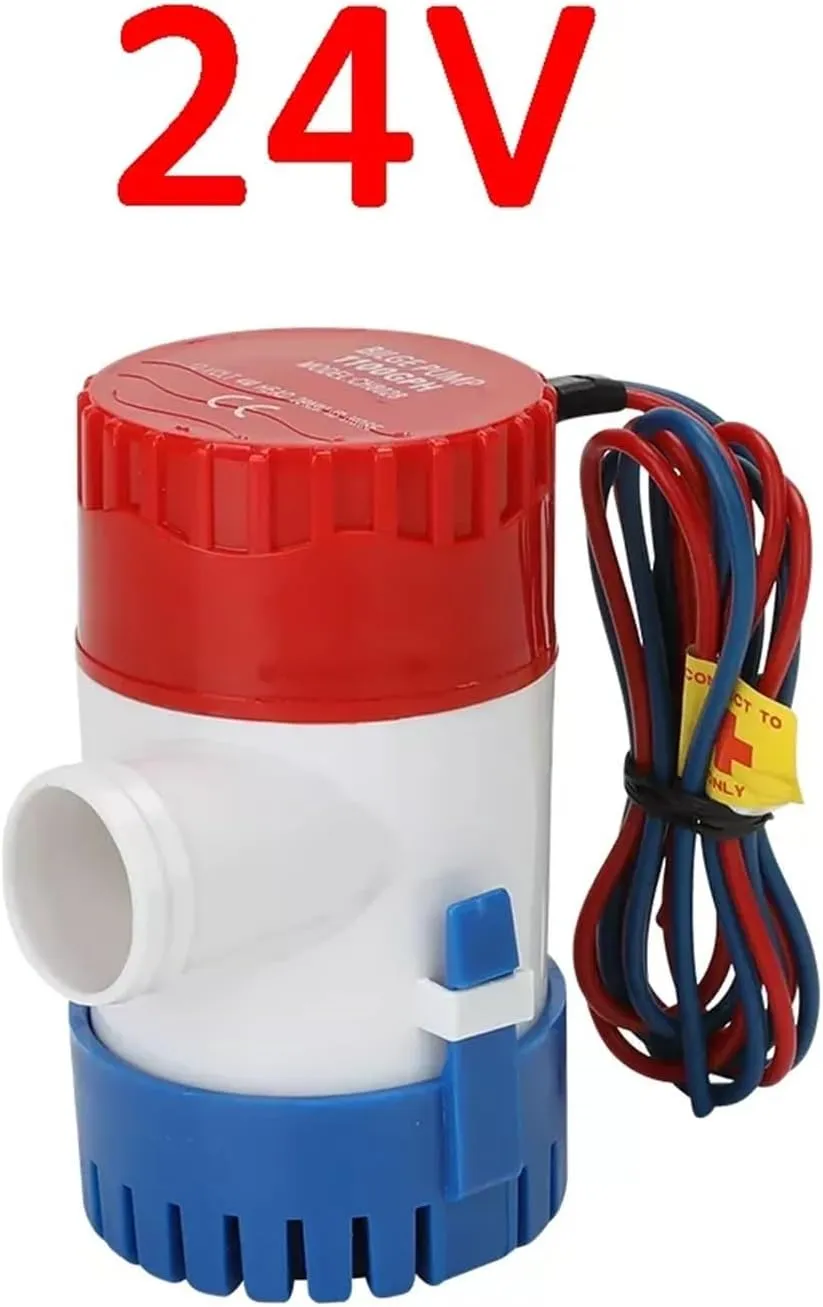 Mini Boat Bilge Pump, Submersible Regular Water, 1100GPH, 12V, 24V, 220V, 1100GPH Volt, Garden Flush(24V)