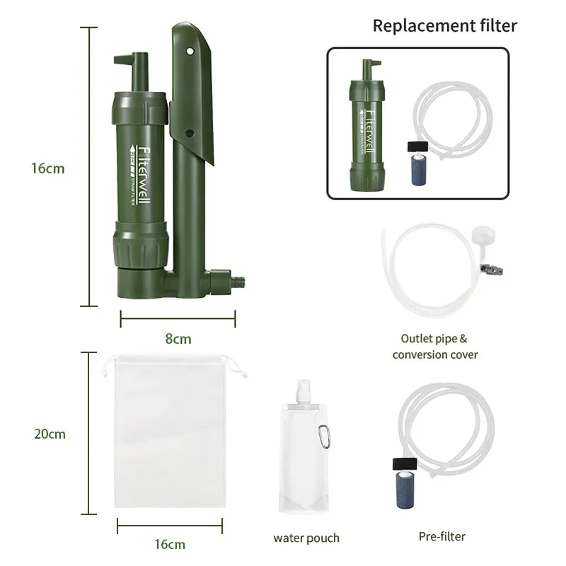 Mini Pocket Hand Pump Water Filter