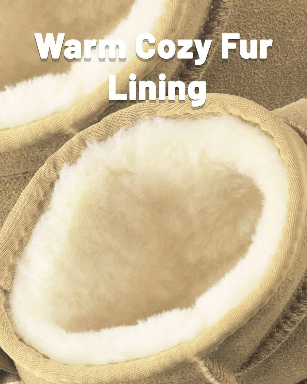 Mini Snow Boots for Women Anti-Slip Womens Boots Fur Fleece Lined Ankle Boot Winter Suede Snow Boots Indoor & Outdoor