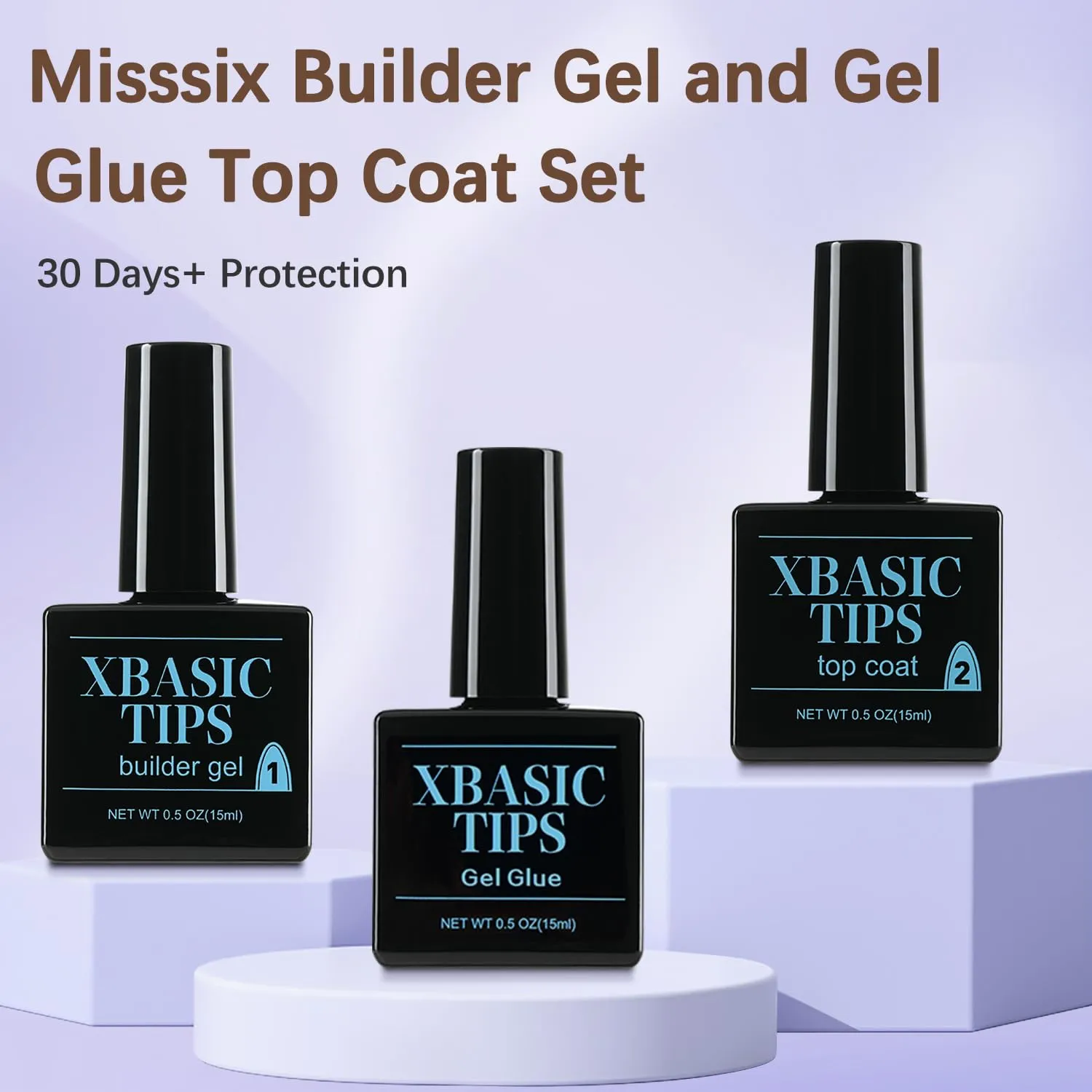 Misssix French Tip Press On Nails, 160Pcs Pink French Gel Nail Tips, Short Square Soft Gel Fake Nails, X-BASIC Tips Kit for Nail Art DIY 16 Sizes