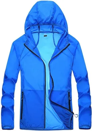 Mnjyihy Men Women Quick Dry Skin Jackets Waterproof Anti-UV Coats Couple Outdoor Camping Hiking Jacket