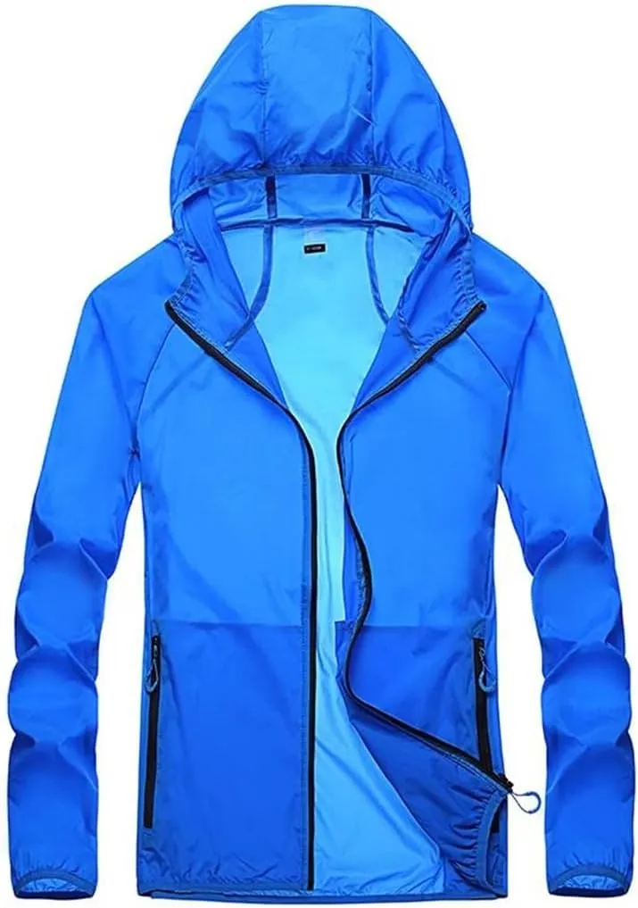 Mnjyihy Men Women Quick Dry Skin Jackets Waterproof Anti-UV Coats Couple Outdoor Camping Hiking Jacket