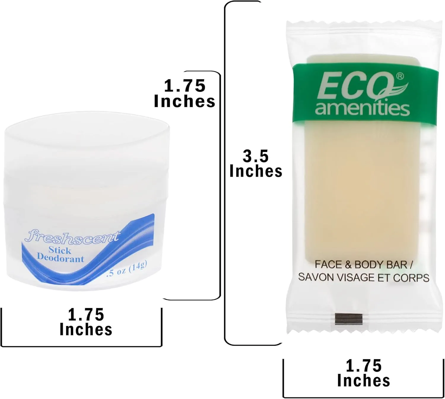 Moda West 24 Kits - Bulk Case of Wholesale Basic Toiletry Kits for Men, Women, Travel, Charity In Pouch With See Thru Window