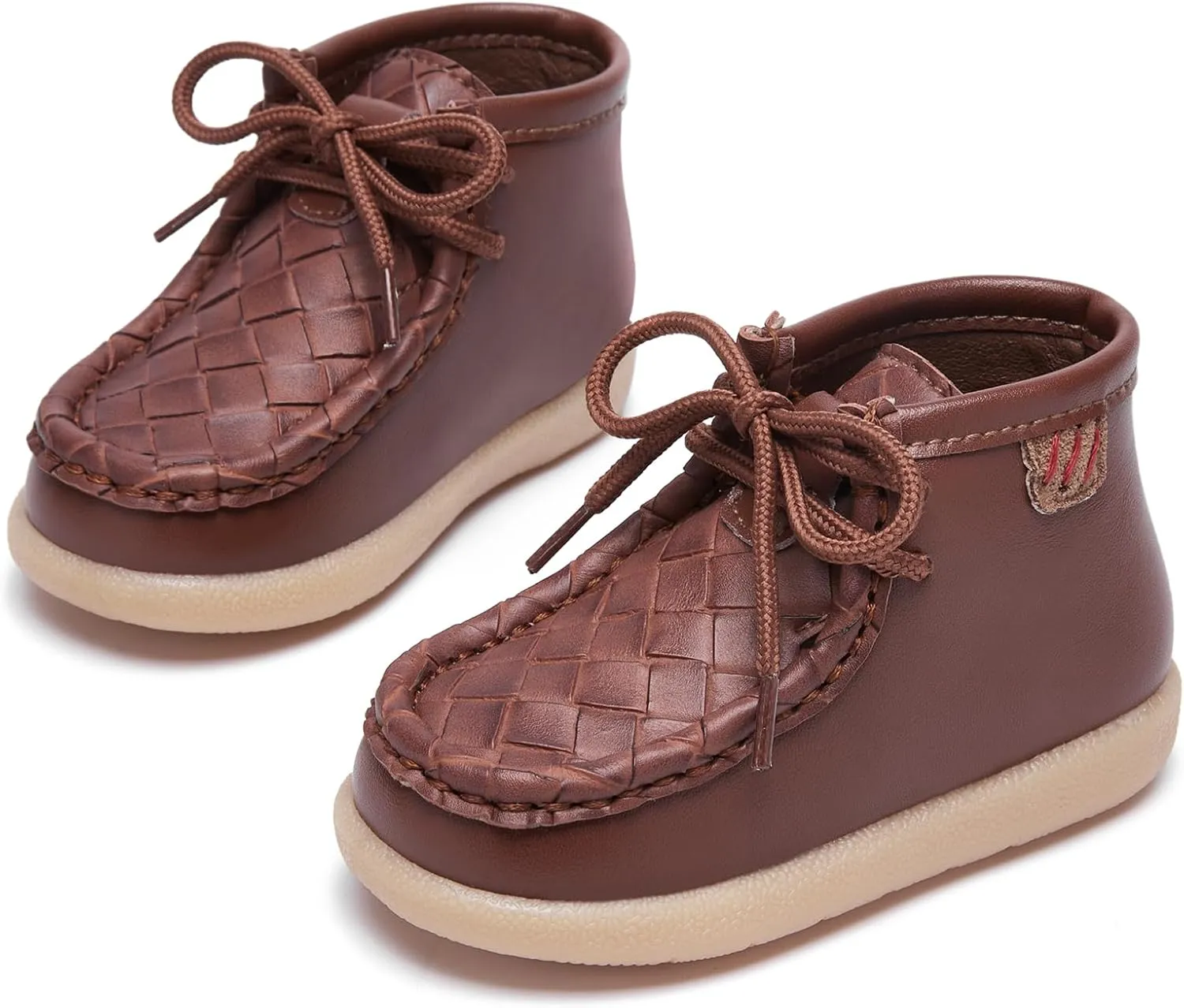 MORENDL Baby Boy & Girl Boots Infant First Walking Shoes Toddler Non-Slip Lace-Up Dress Shoes