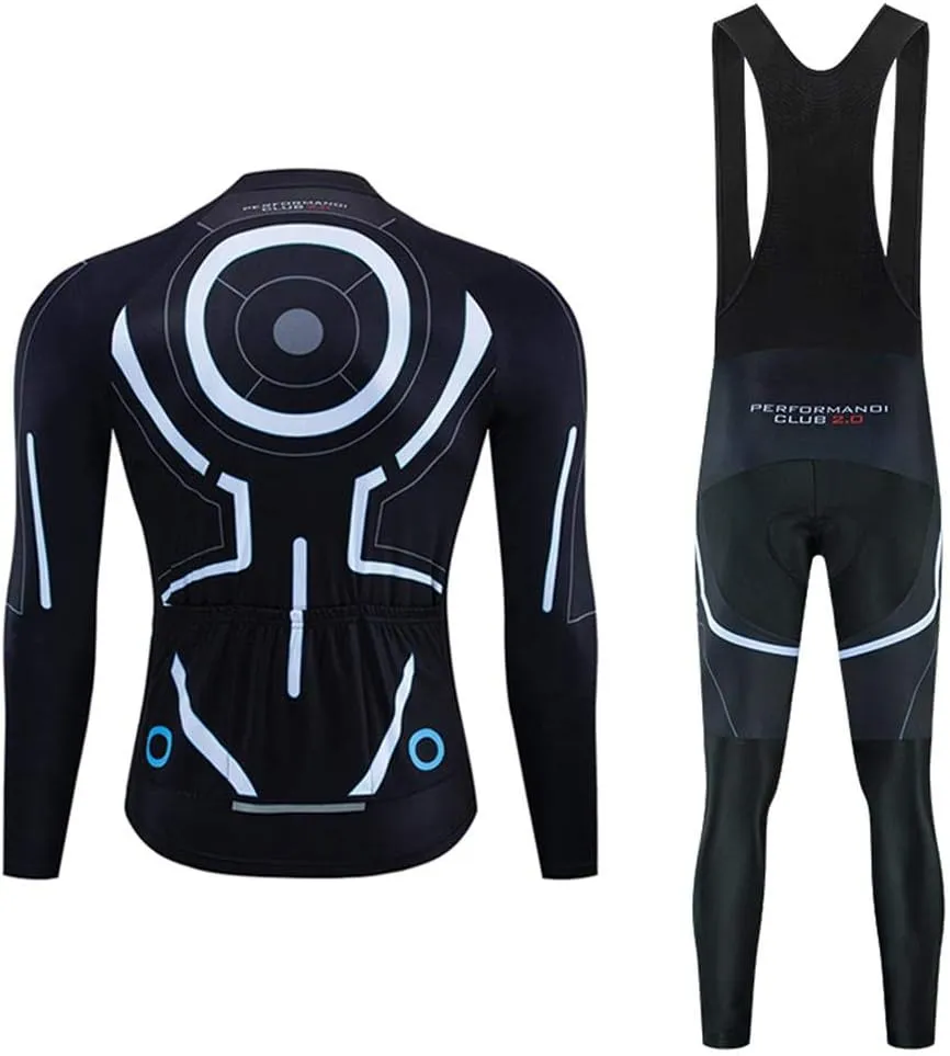 MOXILYN Men's Quick-Dry Cycling Jersey Set Road Bike Bicycle Shirt   Bib Pants with 9D Gel Padded MTB Riding Clothing kit