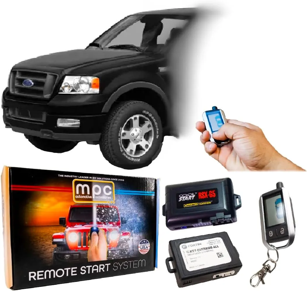 MPC Complete 2 Way LCD Remote Start with Keyless Entry Kit Compatible with Ford F-150 2004-2008