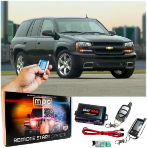 MPC Complete 4-Button Remote Start Kit Compatible with Chevrolet Trailblazer 2002-2008 - Firmware Preloaded