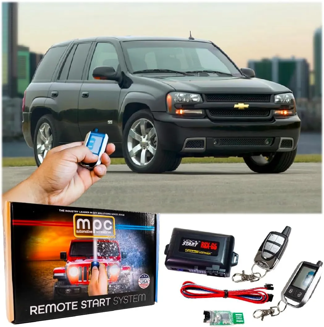 MPC Complete 4-Button Remote Start Kit Compatible with Chevrolet Trailblazer 2002-2008 - Firmware Preloaded
