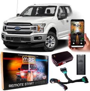 MPC Plug N Play Remote Starter with Smartphone Control Compatible with 2015-2020 Ford F-150 |Gas| |Push to Start| with T-Harness - Factory Key Fob Activated