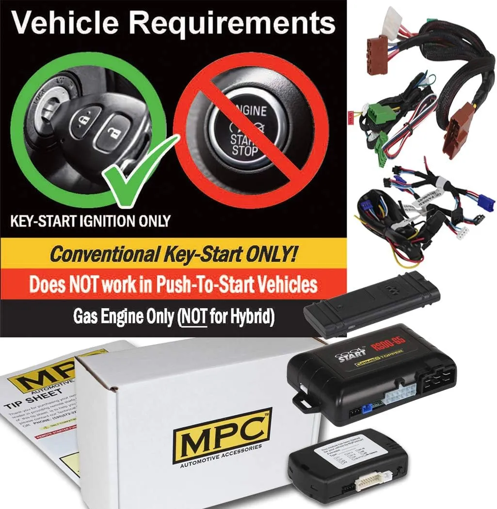 MPC Smartphone or Factory Remote Activated Remote Start Kit Compatible with 2006-2011 Acura CSX - Plug-n-Play - Firmware Preloaded