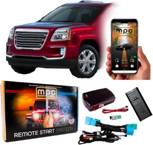MPC Smartphone or Factory Remote Activated Remote Start Kit Compatible with 2010-2017 GMC Terrain - Key-to-Start - Plugin T-Harness - FlashLink Updater - USA Tech Support