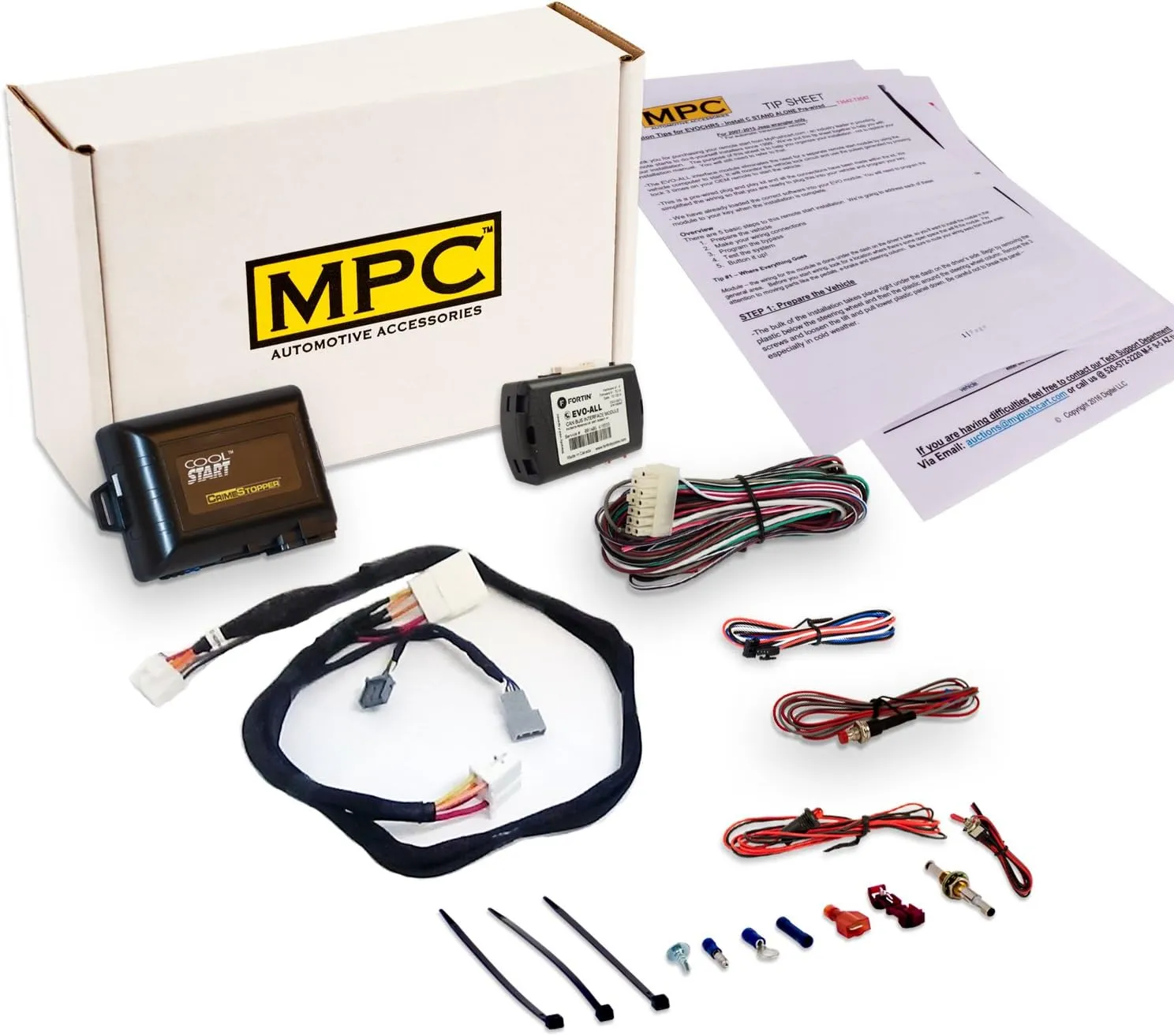 MPC Smartphone Remote Start Kit Compatible with 2010-2013 Acura ZDX - Key to Start - Plug and Play - Includes T-Harness