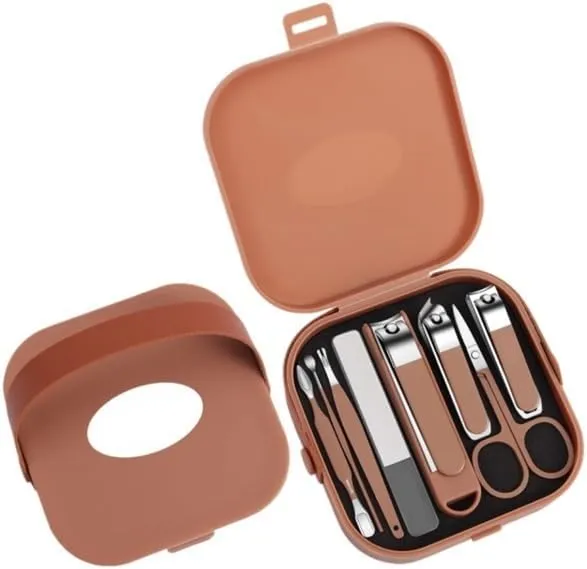 Nail Clipper Set Anti-Splash Nail Clippers 8-Piece Set for Home Use, Unisex High-Quality Nail Cutting Tools for Men and Women for Male and Female Nails Scissors