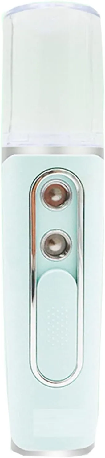 Nano Facial Spray Double-Hole Nano Facial Spray, Newly Designed Moisturizing and Hydrating Spray, Eyelash Extension and Hydrating Instrument(Color:Green)