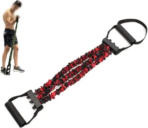 Natural Latex 3-Hole Resistance Stretcher, Fitness Resistance Bands Pedal Ankle Puller, High Elasticity & Tear Resistant Exercise Bands with Handles, Full-Body Basic Training,Strength Workouts