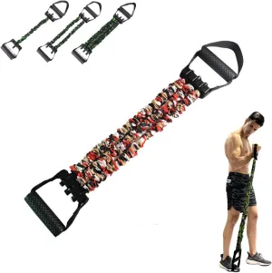 Natural Latex 3-Hole Resistance Stretcher,Chest Expander Stretch Bands for Men,High Elasticity & Tear Resistant Exercise Bands with Handles,Full-Body Basic Training,Strength Workouts