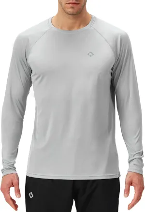 NAVISKIN Men's Rash Guard Shirts Swim Shirts UPF 50  UV Sun Protection Long Sleeve Shirts Lightweight Quick Dry