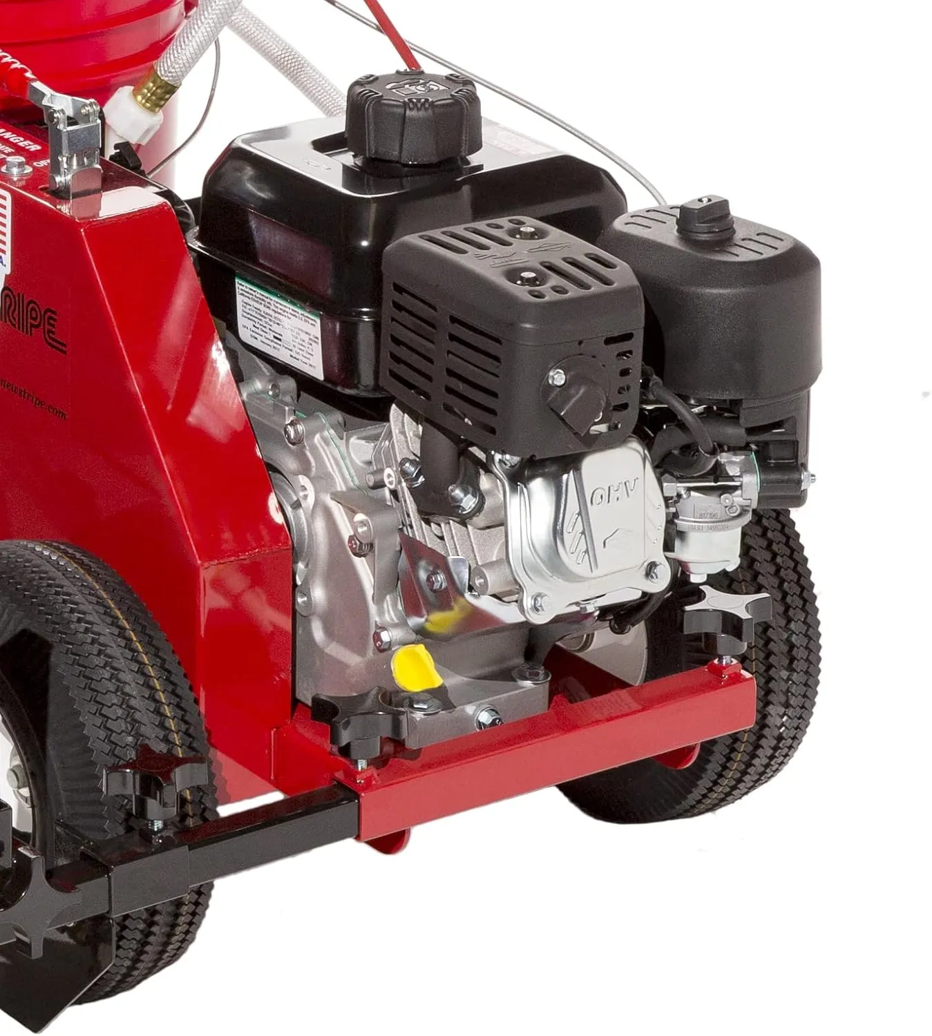 Newstripe EcoLiner SP Self-Propelled Field Striper (Part# 10004621) | Heavy Duty 45psi Pump, Detachable Spray Gun, No Pressurized Tanks, Recirculating Pump, 12V Battery | 2-Year Warranty | Made in USA