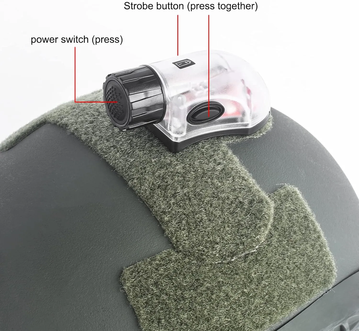 NOBUHIRO Tactical Helmet Signal Light, IR Strobe   5-Speed Red LED Strobe with Vibration for Survival Identification Hunting Outdoor Sports