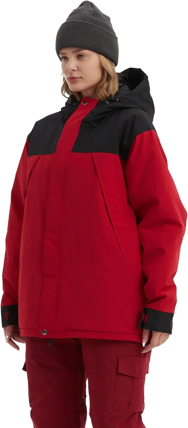 NOMADIKA Women Ski Jacket Waterproof Insulated Winter Snow Coat for Skiing Snowboarding Rain Coats Oversize Unisex