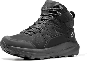NORTIV 8 Men's Waterproof Hiking Boots, Lightweight Leather Outdoor Work Footwear with Rubber Toe, MDT Sole, for Trekking, Mountaineering