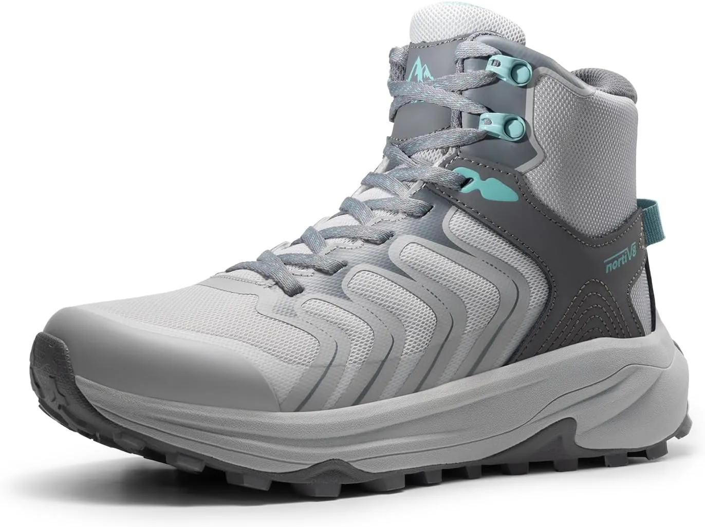 NORTIV 8 Women's Hiking Boots Waterproof with Arch Support Sneakers Walking Outdoor Comfortable Lightweight Boot Echo Mid
