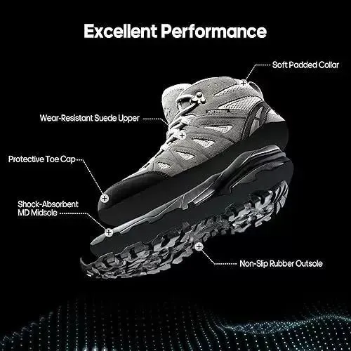 NORTIV8 Women Waterproof Hiking Boots Outdoor Trekking Camping Sneaker Size 8