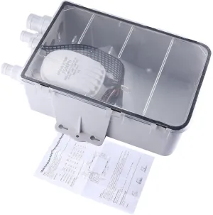 NovelBee 24V 750 GPH Boat Marine Shower Sump,Built-in Automatic Bilge Pump,Shower Pump System Kit with Multiple Inlet Ports