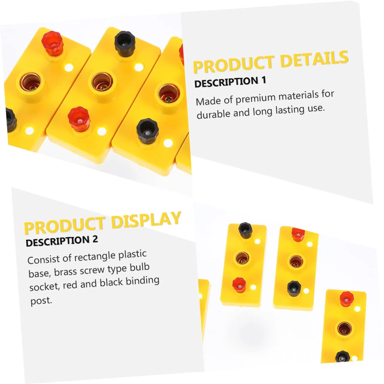 NUOBESTY 4sets 5pcs Stem Learning Lamp Holder Kit for Physics Experiments Circuit Experiment Equipment with Screws for Hands Learning and Exploration Random Color 5pcs*4