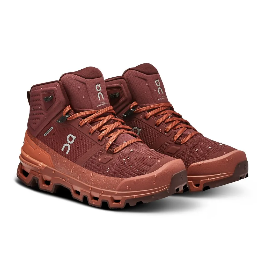 On Beet/Auburn Cloudrock 2 Waterproof Women's Hiking Boots 63.98066