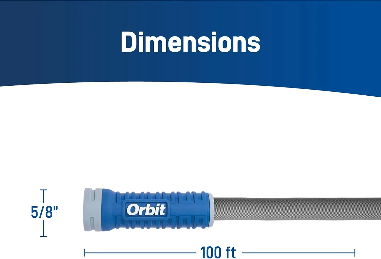 Orbit 33180 ExoJacket Fabric Garden Hose - Heavy-Duty Water Hose (100-Foot x 5/8-Inch)