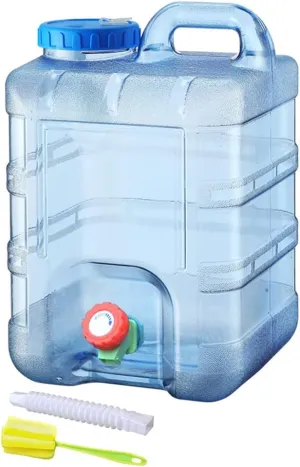 Orgonite Camping Water Container with Faucet - Portable Emergency Water Storage Tank for Outdoor Hiking