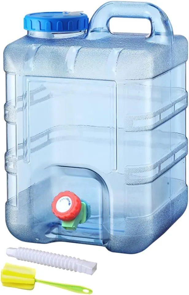 Orgonite Camping Water Container with Faucet - Portable Emergency Water Storage Tank for Outdoor Hiking